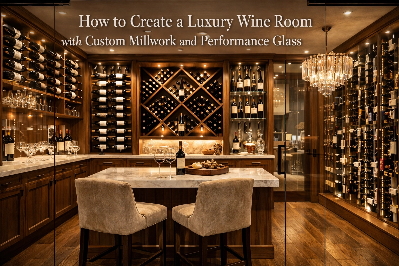 How to Create a Luxury Wine Room with Custom Millwork and Performance Glass